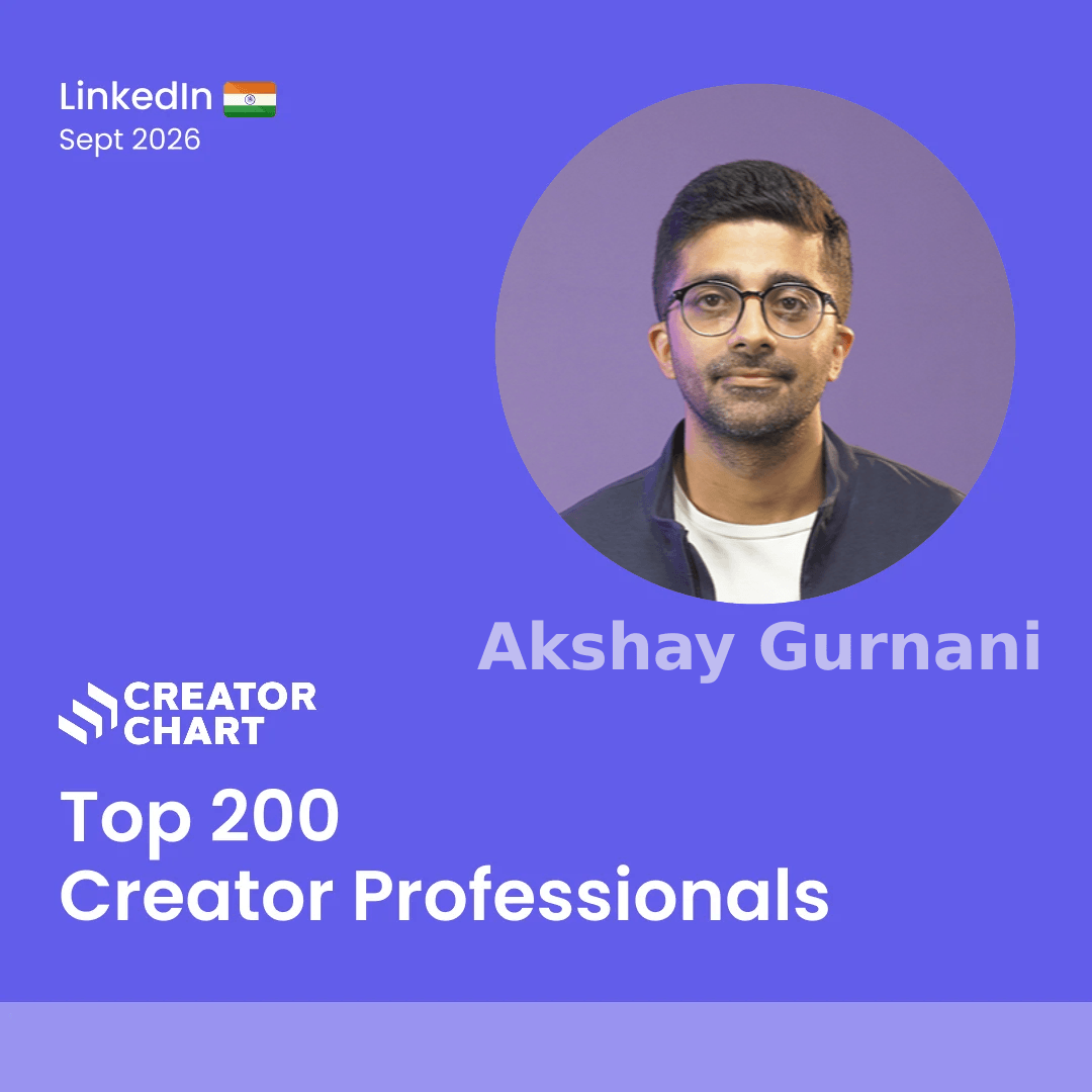 Top 200 Badge for Akshay Gurnani