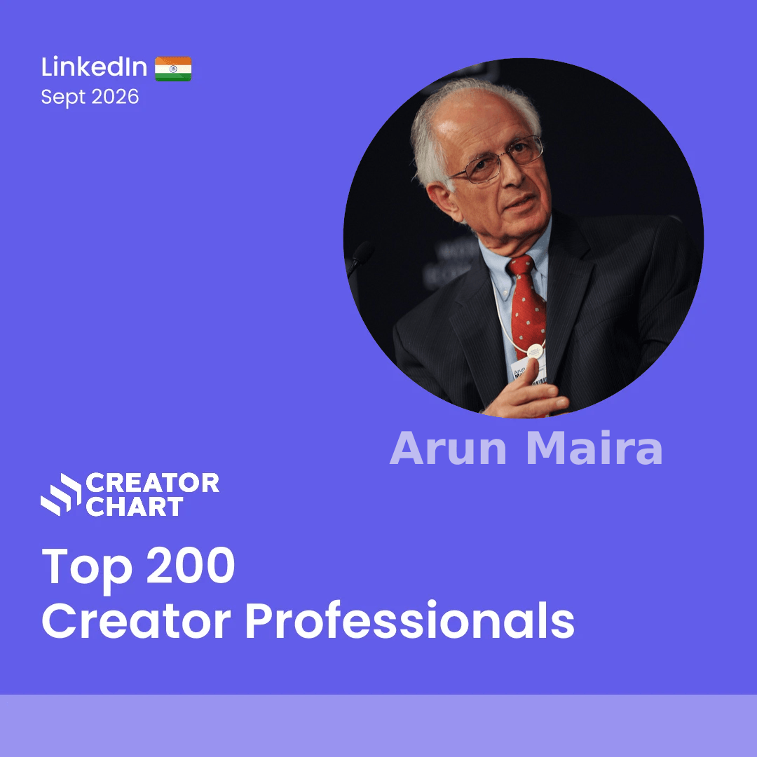 Top 200 Badge for Arun Maira