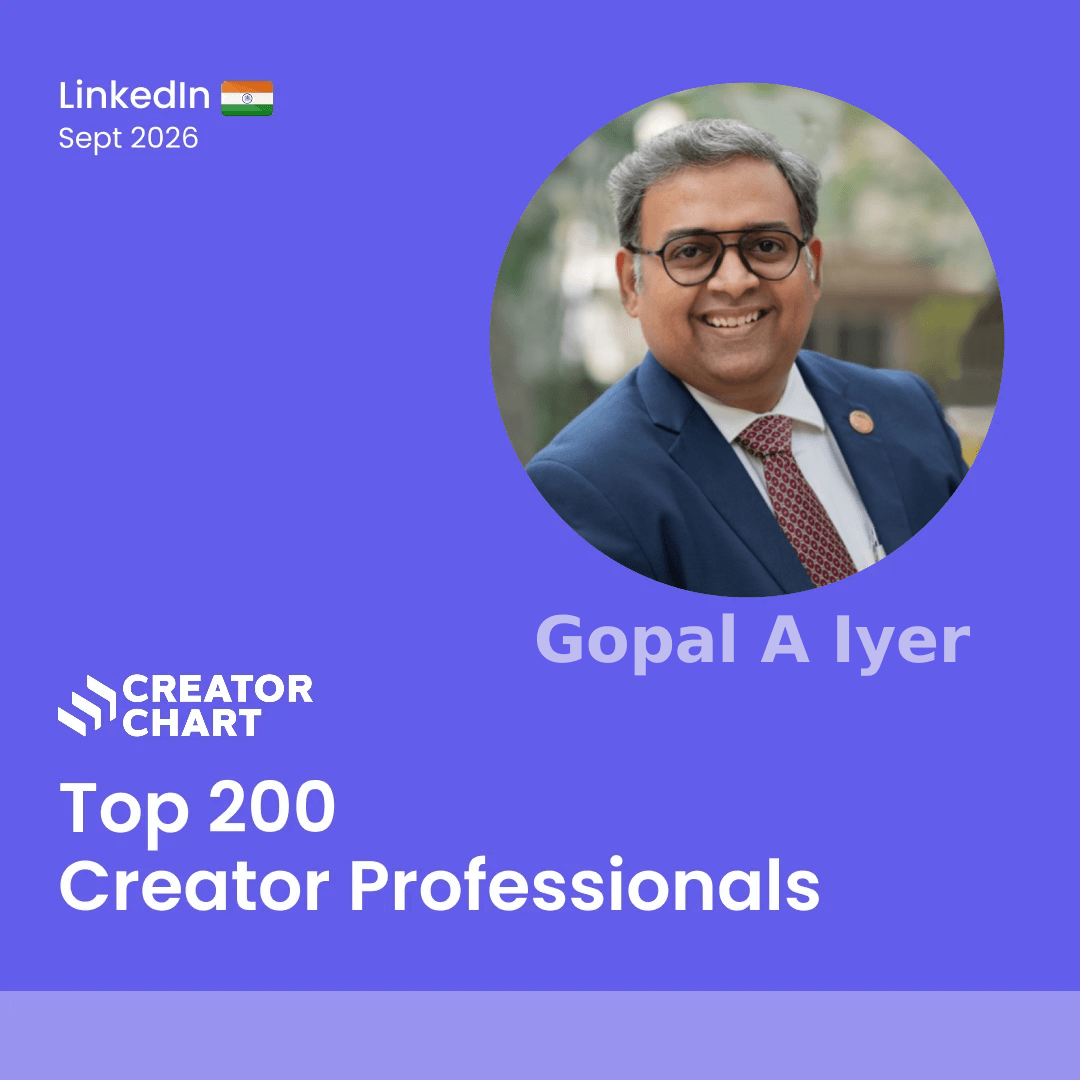 Top 200 Badge for Gopal A Iyer