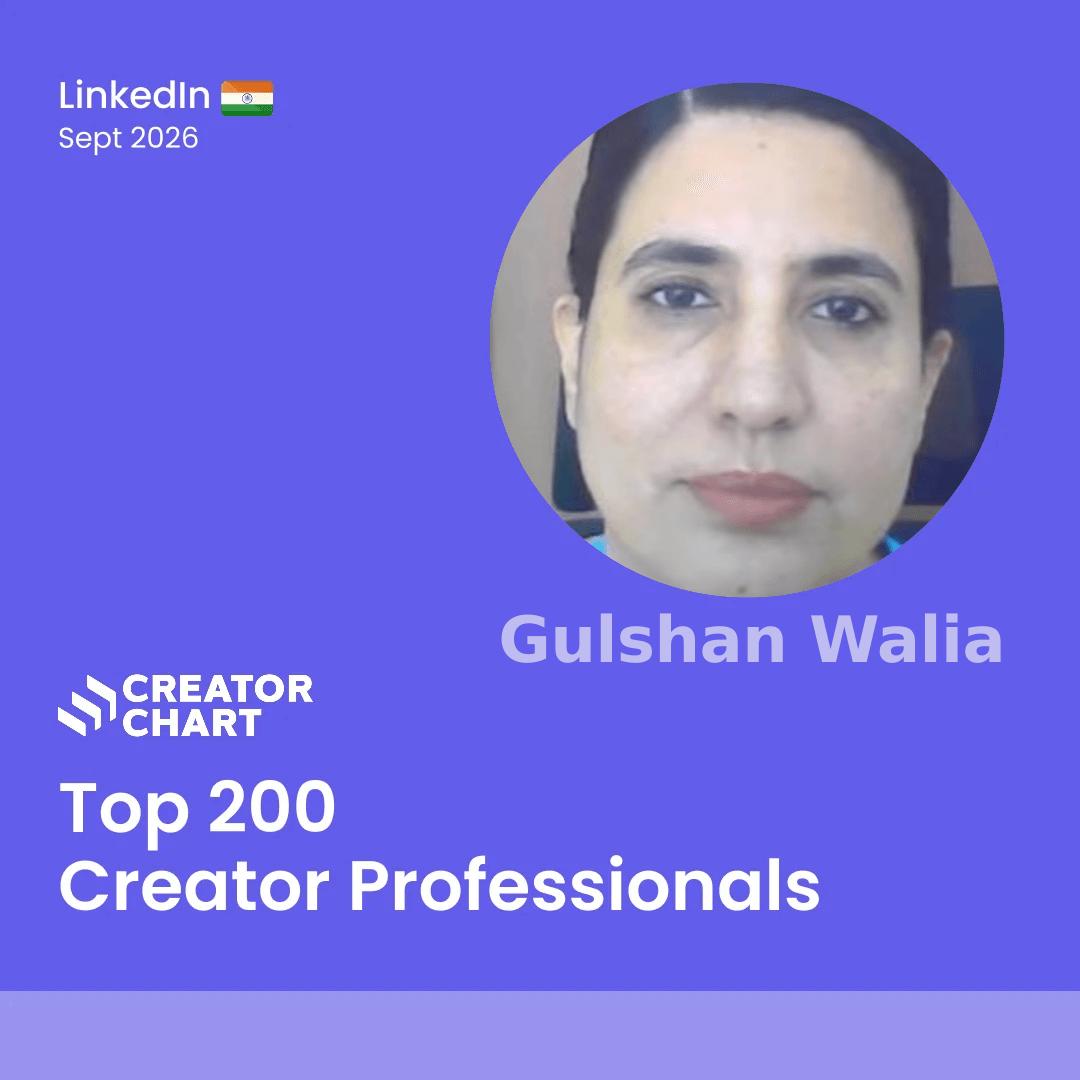 Top 200 Badge for Gulshan Walia