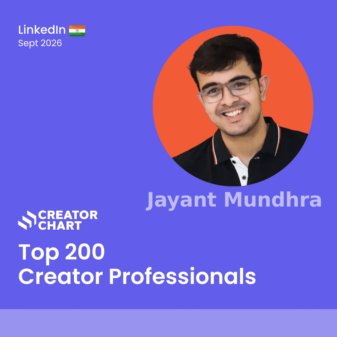 Top 200 Badge for Jayant Mundhra