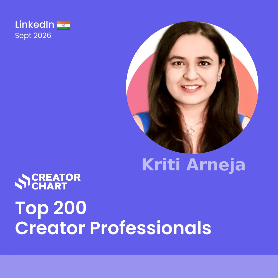 Top 200 Badge for Kriti Arneja