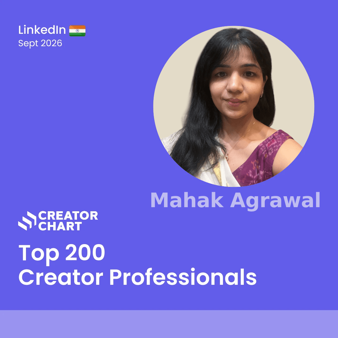Top 200 Badge for Mahak Agrawal