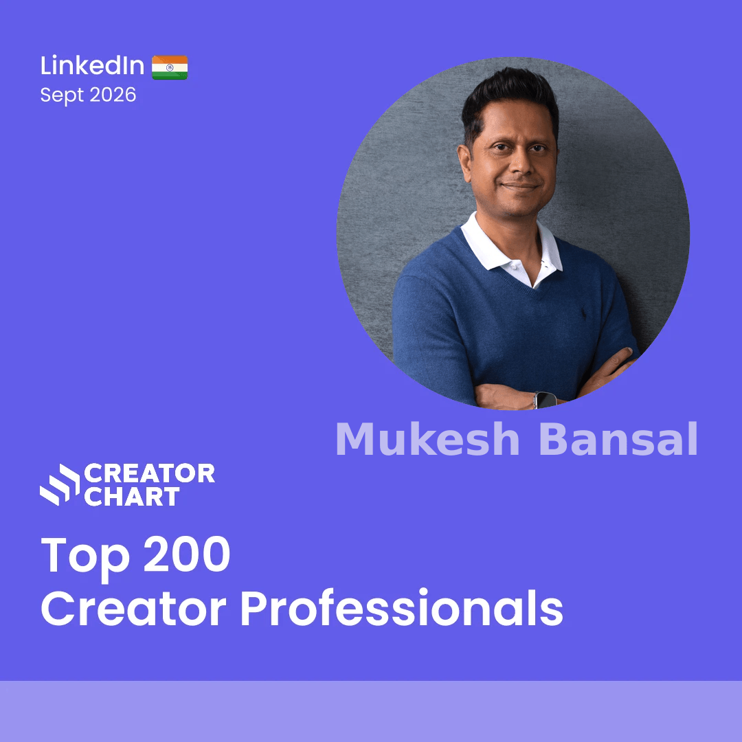 Top 200 Badge for Mukesh Bansal