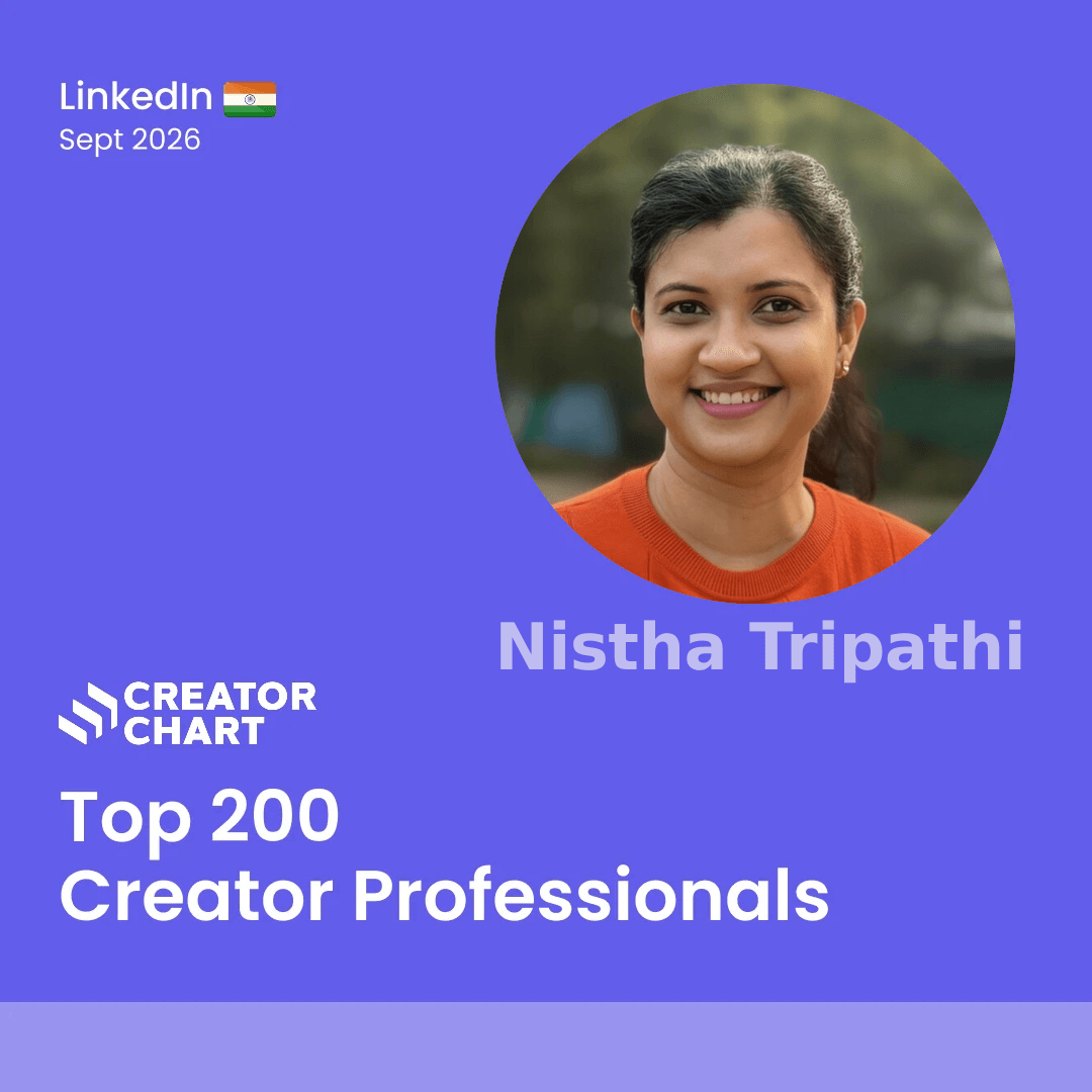 Top 200 Badge for Nistha Tripathi