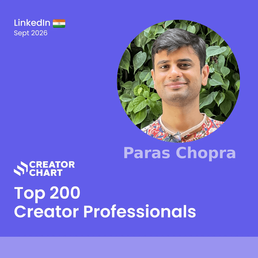 Top 200 Badge for Paras Chopra