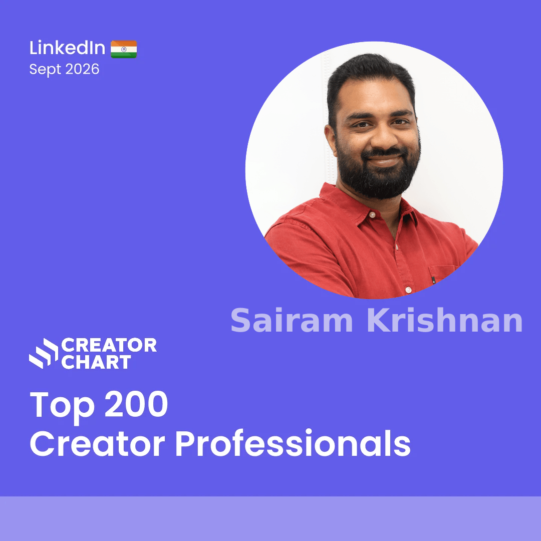 Top 200 Badge for Sairam Krishnan
