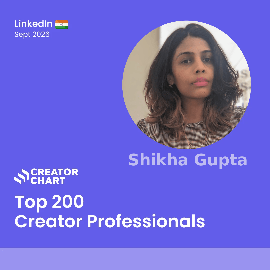 Top 200 Badge for Shikha Gupta