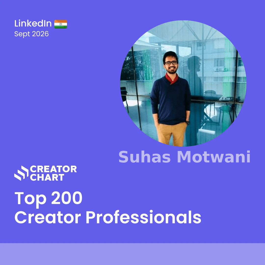 Top 200 Badge for Suhas Motwani 
