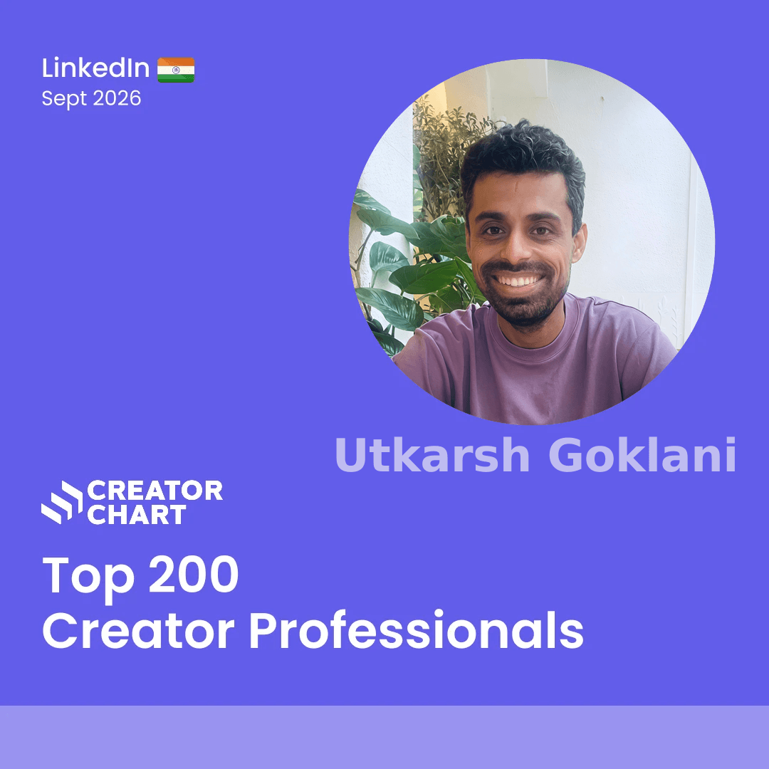 Top 200 Badge for Utkarsh Goklani